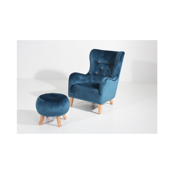 Pouf blu Medina - Max Winzer-image-1