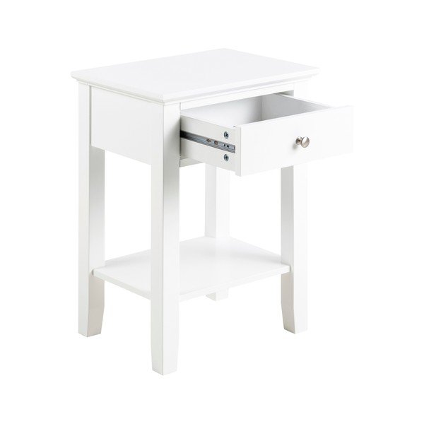 Comodino bianco Linnea - Actona-image-3