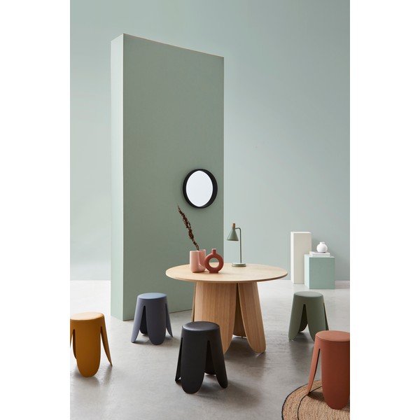 Specchio da parete con telaio in legno massiccio ø 52 cm Tiziano – Bizzotto-image-1