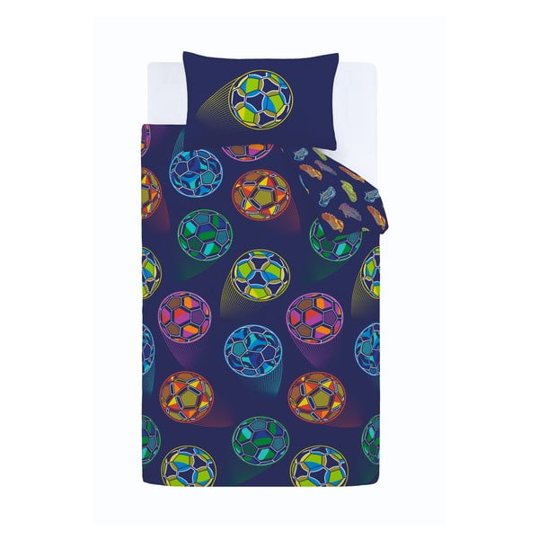 Biancheria da letto singola per bambini 135x200 cm Bright Football - Catherine Lansfield-image-2