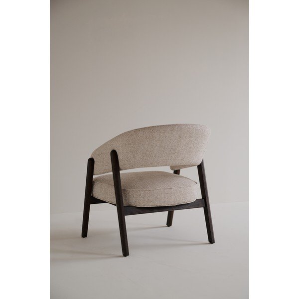 Poltrona beige/colore naturale scuro Barnaby – Rowico-image-2