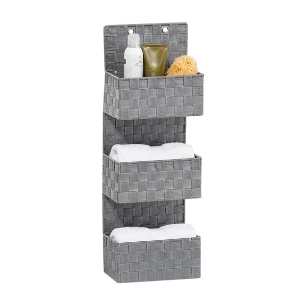 Organizzatore triplo grigio per il bagno Adria - Wenko-image-3