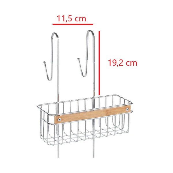 Mensola pensile per doccia a due piani in acciaio inossidabile Zerbo - Wenko-image-3