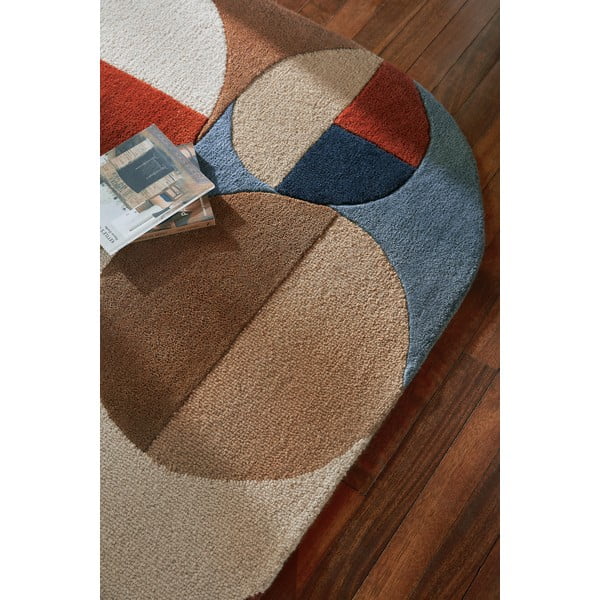 Tappeto color terracotta in lana tessuto a mano 160x230 cm Mia Arch – Flair Rugs-image-2