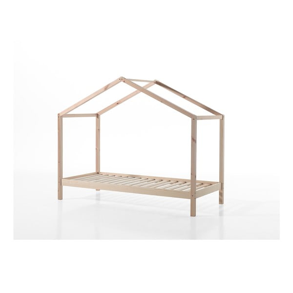 Letto per bambini in legno di pino di colore naturale 90x200 cm DALLAS - Vipack