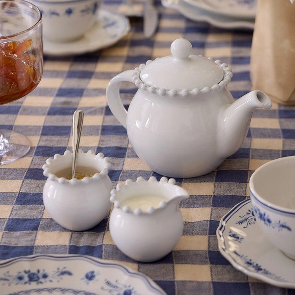 Teiera bianca in gres con filtro 500 ml Pearl – Costa Nova-image-1