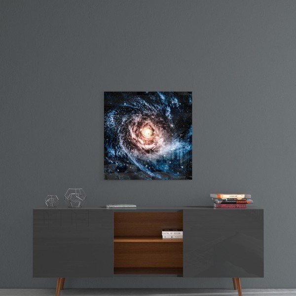 Pittura su vetro Lagoon Infinity, 40 x 40 cm Space - Insigne-image-1
