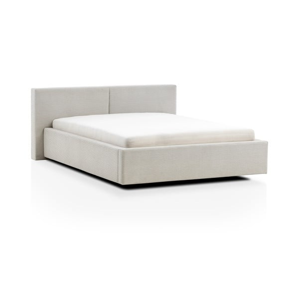 Letto matrimoniale beige con spazio contenitivo con griglia inclusa 200x200 cm Cube – Meise Möbel