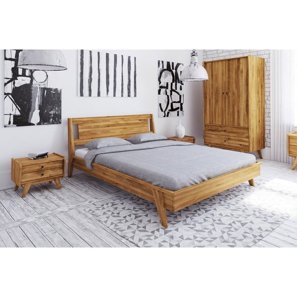 Letto matrimoniale in rovere 180x200 cm Retro 2 - The Beds-image-1