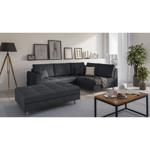 Pouf grigio scuro Ariella - Ropez-image-2