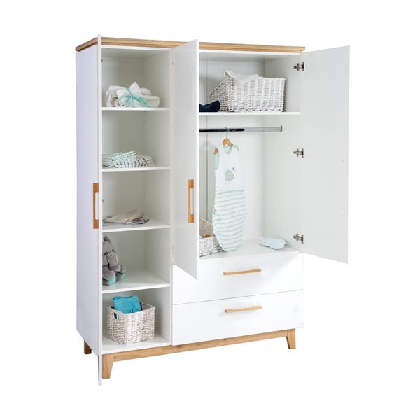 Armadio per bambini bianco in rovere 135x200 cm Finn - Roba-image-4