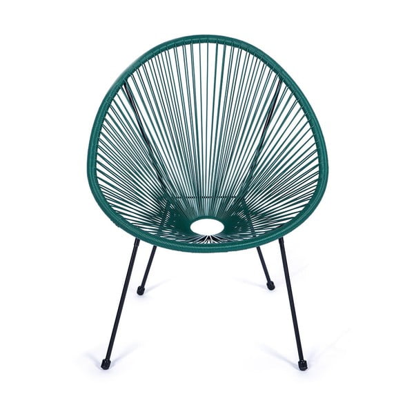 Poltrona da giardino verde in rattan artificiale Avocado - Bonami Selection