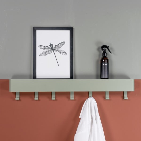 Attaccapanni da parete verde polveroso in metallo con scaffale 72 cm Dax Play – Spinder Design-image-3
