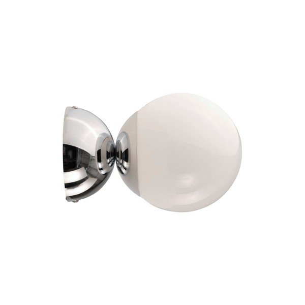Plafoniera bianca/color argento lucido in vetro opale ø 15 cm Leah – Jotex-image-4