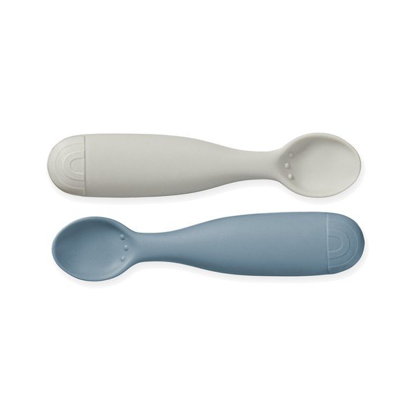 Set di cucchiai da bambini blu/grigio in silicone 2 pz Midnight Mix – Cam Cam Copenhagen
