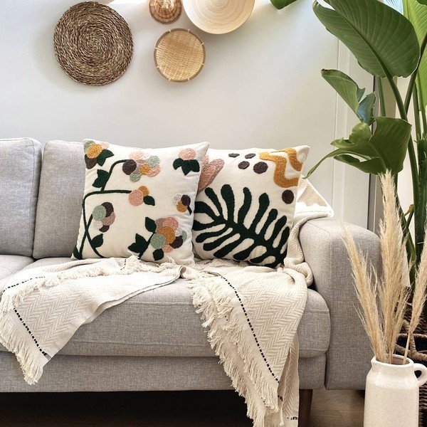 Set di 2 federe in cotone , 43 x 43 cm Flores - Joynodes