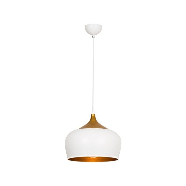 Lampada da soffitto bianca con dettaglio dorato Ythan - Homemania Decor