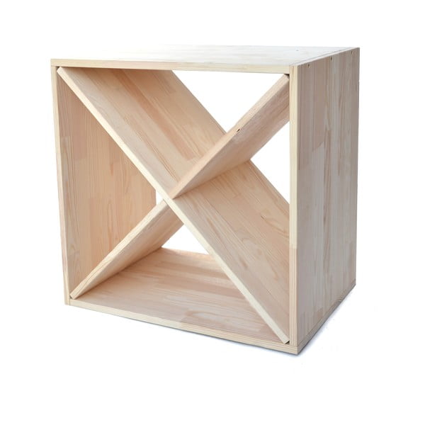 Scaffale portabottiglie per vino in legno di pino colore naturale per 24 bottiglie - Bonami Essentials-image-1