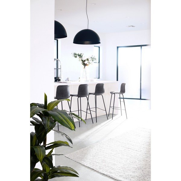 Sgabello da bar grigio scuro imbottito (altezza della seduta 75 cm) Kyra – Bizzotto-image-1