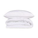 Set copripiumino e federa bianco in raso di cotone per letto matrimoniale/per letto esteso 240x220 cm Elegant – Mijolnir