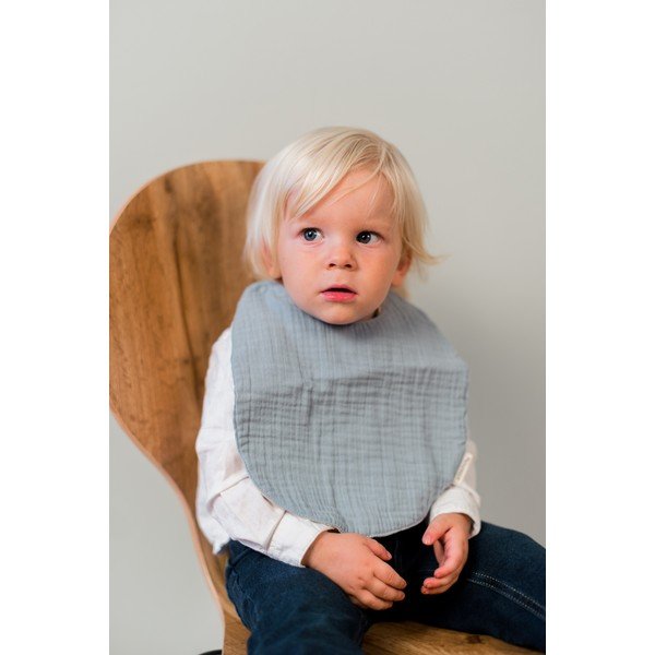 Bavaglino in mussola grigio Oslo - Kindsgut-image-1