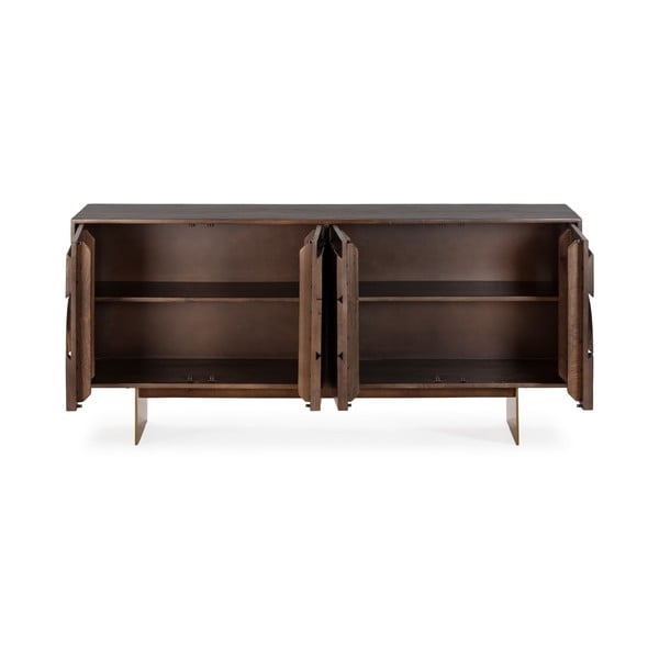 Cassettiera marrone in mango massiccio 165x76x40 cm Trisha – MOME-image-4