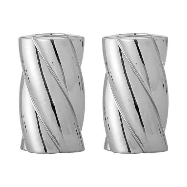 Portacandele in set in gres 2 pz Silvia – Bloomingville