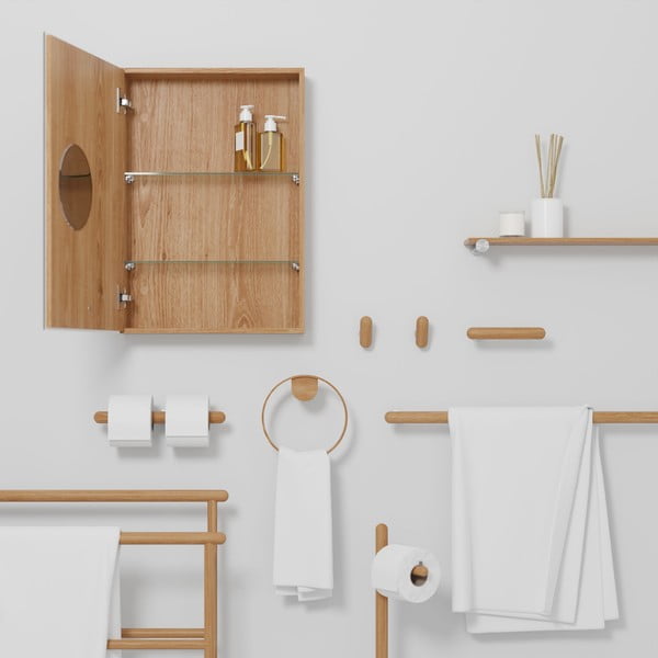 Mobile da bagno a parete in legno di quercia Slimfit - Wireworks-image-4