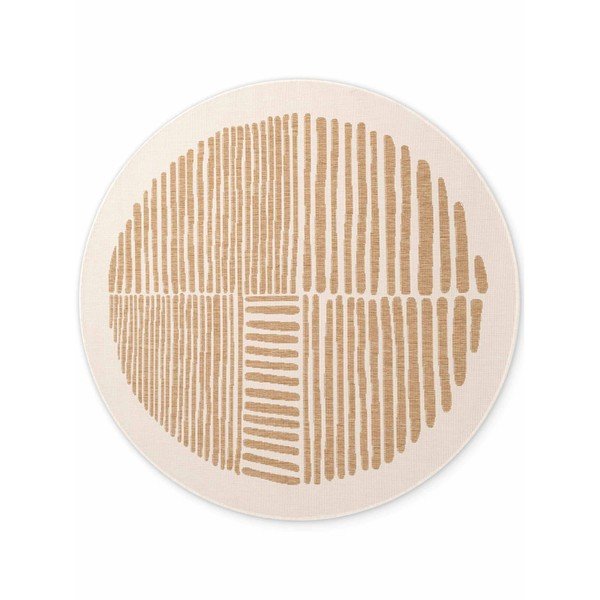 Tappeto da interno/esterno rotondo color crema/di colore naturale ø 160 cm Haringey Bounds – Ted Baker