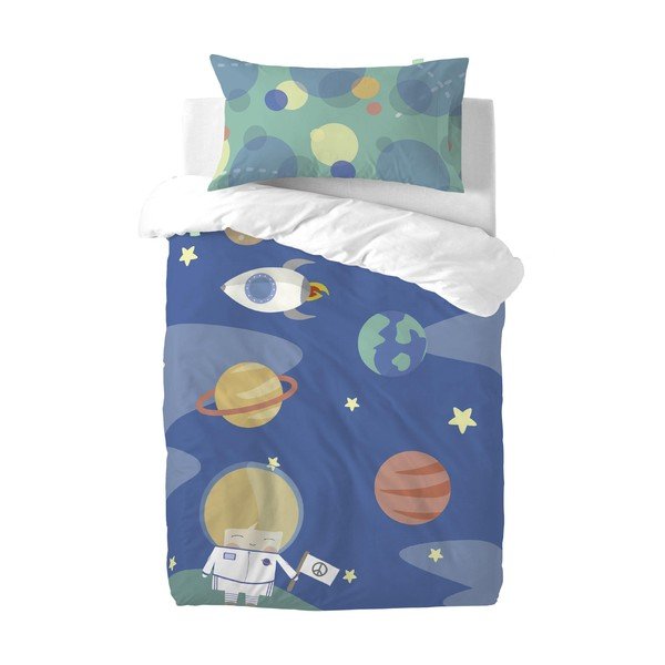 Biancheria da letto per bambini in puro cotone , 115 x 145 cm Astronaut - Happynois