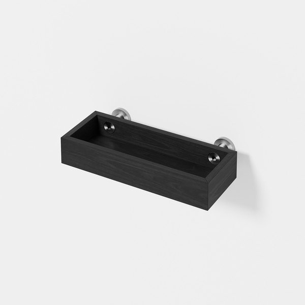 Mensola da parete per bagno in rovere nero Yoku - Wireworks-image-1