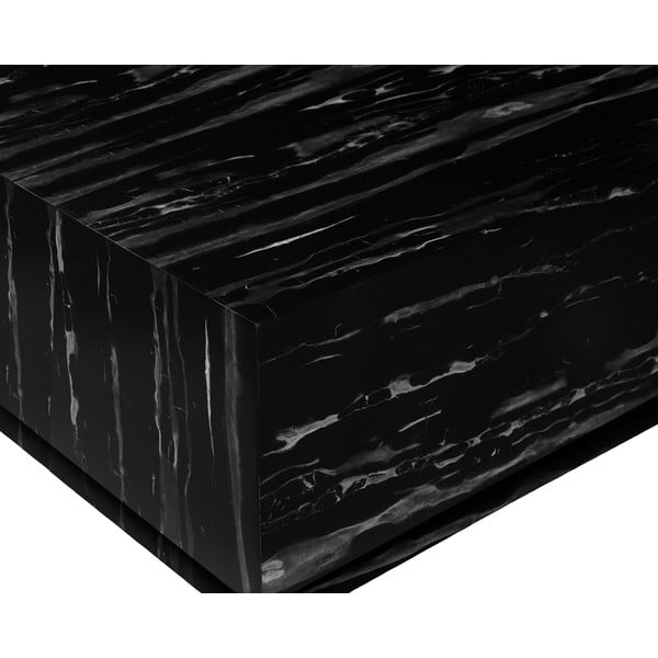 Tavolino nero in marmo 100x100 cm Vito - Støraa-image-1