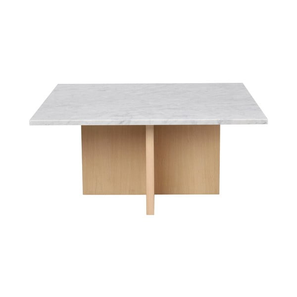 Tavolino in marmo bianco 90x90 cm Brooksville - Rowico-image-4