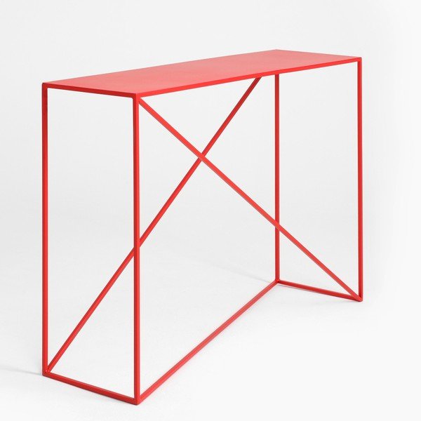 Tavolo consolle Memo di forma personalizzata rosso - CustomForm-image-1