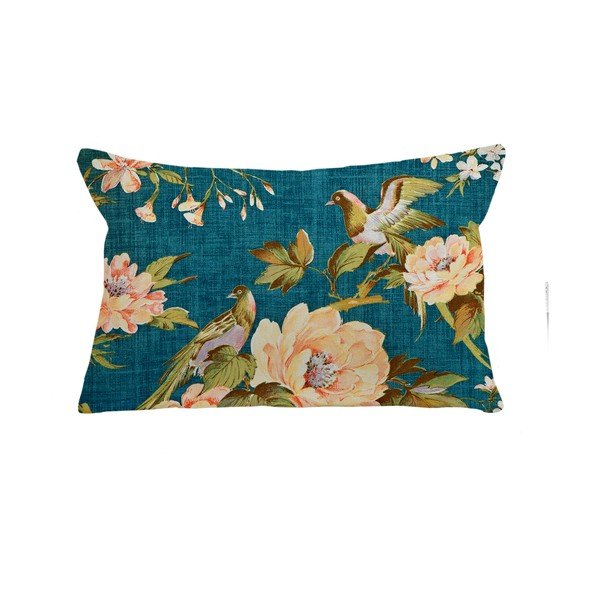 Cuscino Birds blu petrolio, 50 x 35 cm - Tierra Bella