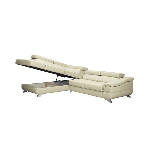 Divano in pelle beige Gamma, angolo sinistro - Windsor & Co Sofas-image-4