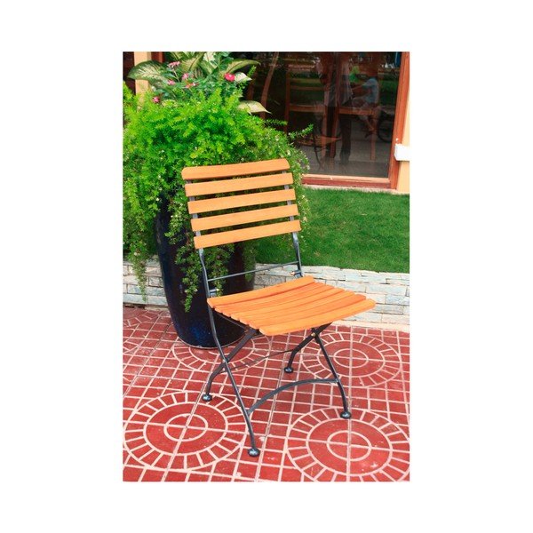 Sedia da giardino in legno marrone Vienna - Garden Pleasure-image-1