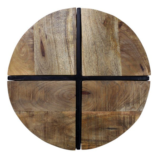 Tavolino Jackso in legno di mango grezzo, , 40 x 51 cm - HSM collection-image-4