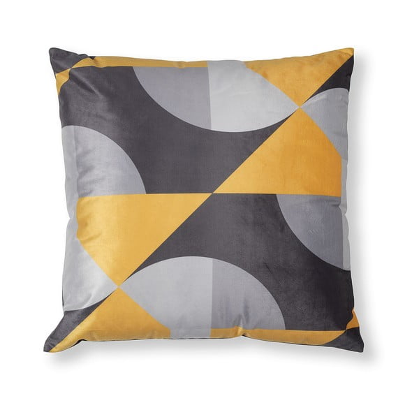 Šedo-žlutý povlak na polštář La Forma Rise, 45 x 45 cm