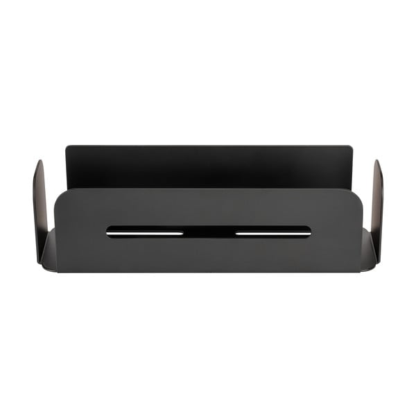 Scaffale da bagno autoportante in metallo nero opaco Bivio - Wenko-image-1