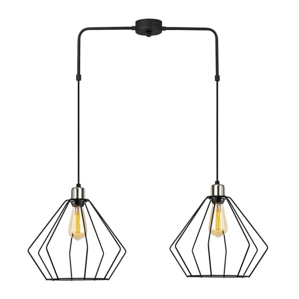 Apparecchio a sospensione in metallo nero Opviq luci Mueltan - Opviq lights
