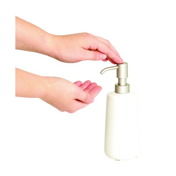 Dispenser di sapone in ceramica bianca Vanity Eco - iDesign-image-3