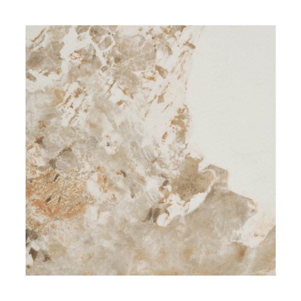 Tavolino da salotto rotondo beige/di colore naturale con piano effetto marmo ø 80 cm Athens – House Nordic-image-3