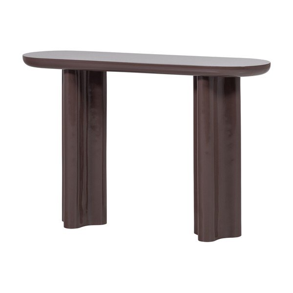 Tavolo consolle marrone scuro lucido 35x120 cm Evara – WOOOD-image-2