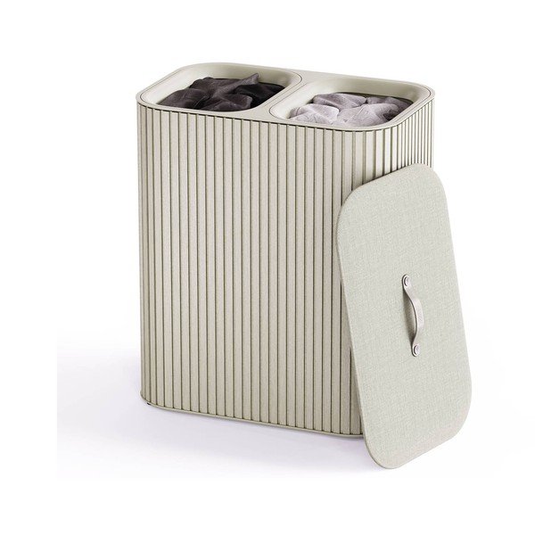 Cesta per il bucato beige in bambù 2x45 l Tota Luxe – Joseph Joseph