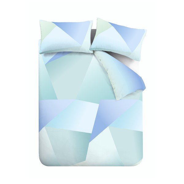 Biancheria da letto blu-verde per letto matrimoniale 200x200 cm Ombre Larsson Geo - Catherine Lansfield-image-2