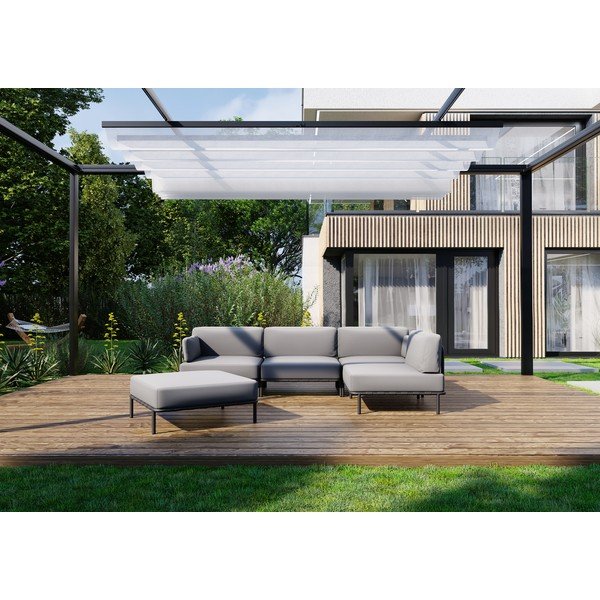 Divano da giardino modulare grigio chiaro 234 cm Salve - Sit Sit-image-4