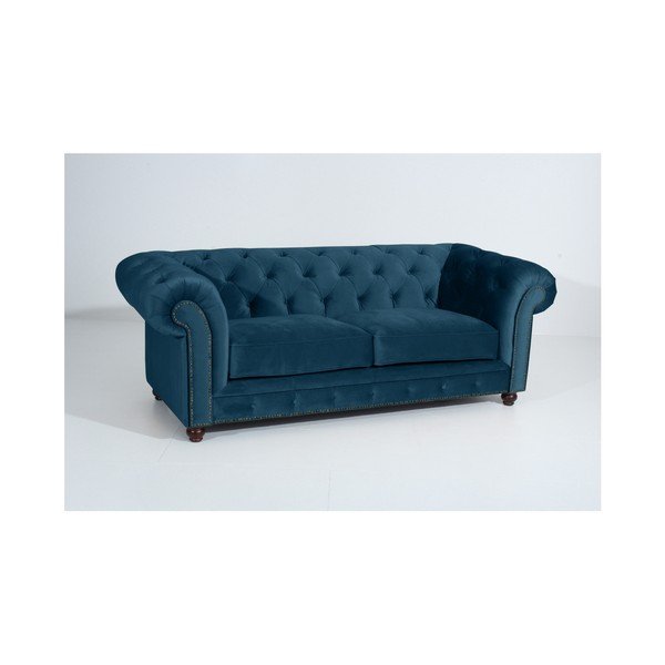 Divano blu Orleans Velvet, 216 cm - Max Winzer-image-3