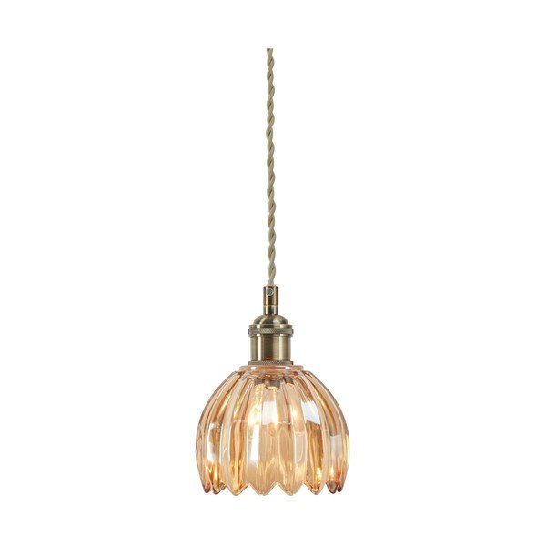 Lampadario color ambra in metallo con paralume in vetro ø 13 cm Gota – Markslöjd
