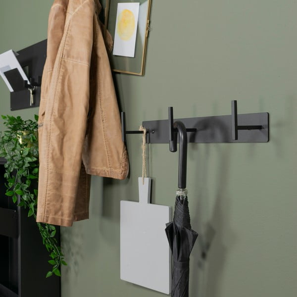 Attaccapanni da parete nero in metallo 44 cm Chapman – Spinder Design-image-3